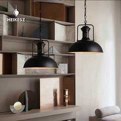 HEIKESZ Loft Vintage Industrial Style Iron Droplight Bar Counter Personalized & Creative Bar Cafe American-Style Iron Pot Lid Hanging room light ceiling light led light fixture lighting ceiling room lamp