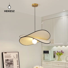 HEIKESZ French medieval wabi wind restaurant art chandelier bedroom living room bar creative fabric potato chip lamp light fixtures for celling lights