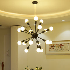 HEIKESZ Creative Satellite Chandelier Retro Industrial Style Restaurant Coffee Shop Living Room Bar Internet Coffee Leisure Bar Snack Bar Chandelier LED Light for Bedroom Night Aesthetic Room Lamp