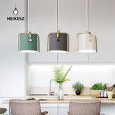 HEIKESZ Nordic Style Ceiling Light Single Head Creative Iron Art Pendant Lamp for Restaurant Bedroom Apartment Hotpot Shop Ins Design