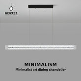 HEIKESZ Italian light luxury restaurant chandelier high-end modern minimalist island bar counter long simple designer one-word restaurant lamp light fixtures for celling light