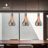 HEIKESZ Italian restaurant single head glass chandelier designer simple creative bar table model house light luxury decoration bedside lamp light fixtures for celling light