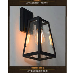 HEIKESZ Retro LOFT Industrial Style Living Room Wall Lamp American Country Farmhouse Barn Gooseneck Wall Lamp Cafe B & B Balcony Light