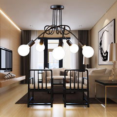 HEIKESZ Creative American Wrought Iron Restaurant Chandelier Retro LOFT Industrial Style Chandelier Simple Led Dining Lamp american style retro outdoor indoor retro bedroom lamp american-style Industrial wind