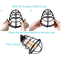 HEIKESZ American Farmhouse Ceiling Lamp Corridor Kitchen Bedroom Light Stairs Living Room Retro Country Home Cage LED Lamp