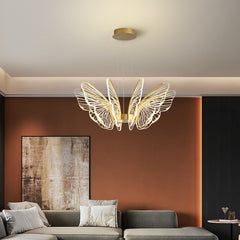 HEIKESZ Nordic designer butterfly chandelier modern simple atmosphere lighting luxury study living room bedroom creative personality lamp lighting fixtures for celling lighting