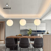 HEIKESZ Simple modern restaurant ball chandelier single head round bar clothing store staircase aisle shopping mall large ball lamp lighting fixtures for celling lights