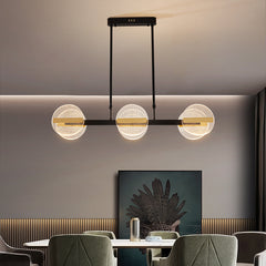 HEIKESZ Nordic restaurant chandelier, new modern minimalist creative personality bar led strip light luxury dining table lamp light fixtures for celling light