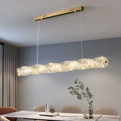 HIEKESZ Light luxury restaurant crystal chandelier art modern simple dining room dining table bar counter long luxury designer lamp light fixtures for celling lights