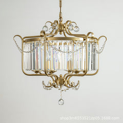 HEIKESZ Factory direct sales American chandelier living room lamp dining room light luxury crystal lamp study simple atmospheric lamp bedroom lighting