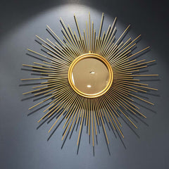 HEIKESZ 2025 gold sunglasses wall hanging restaurant light luxury wall wrought iron decorative mirror wall decoration living room background wall hanging lamp light fixtures for celling light