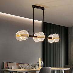 HEIKESZ Nordic restaurant chandelier, new modern minimalist creative personality bar led strip light luxury dining table lamp light fixtures for celling light