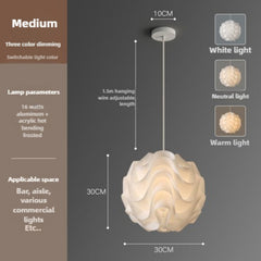 HEIKESZ Nordic Modern Minimalist Creative Flower Internet Celebrity Clothing Store Ins Girl Cozy Restaurant Bedroom Pine Ceiling Light