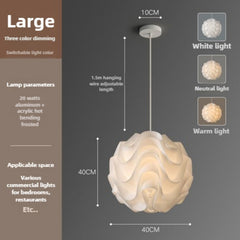 HEIKESZ Nordic Modern Minimalist Creative Flower Internet Celebrity Clothing Store Ins Girl Cozy Restaurant Bedroom Pine Ceiling Light