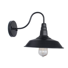 HEIKESZ Loft Vintage Industrial Style Pot Cover Wall Lamp American Simple Iron Wall Lamp Aisle Corridor Warehouse Balcony Dining-Room Lamp LED Light for Bedroom Night Aesthetic Room Lamp
