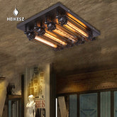 HEIKESZ American Retro Nostalgic Industrial Style Lamps American Country Loft Bar Cafe Creative Iron Ceiling Lamp