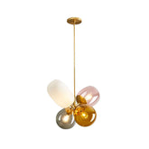 HEIKESZ Modern Glass Balloon Chandelier for Dining Room Creative Art Lighting for Living Room Bedroom Kids Room