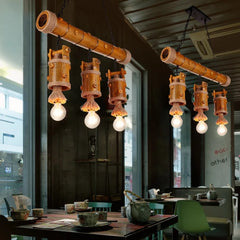 HEIKESZ Retro Industrial Style Chandelier Restaurant Coffee Shop Lamps Restaurant Box Light Creative Bar Counter Craft Ceiling Lamp LED Light for Bedroom Night Aesthetic Room Lamp
