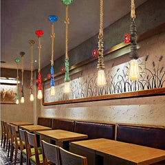 HEIKESZ American retro water pipe ceiling light restaurant coffee shop creative clothing store LOFT industrial style multi head combination light