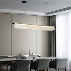 HEIKESZ Modern Nordic Long Bar Chandelier Acrylic Restaurant Office Study Lamps Simple Designer Lighting