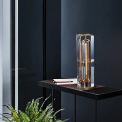 HEIKESZ Nordic Crystal Table Lamp Luxury Modern Design for Living Room Bedroom Study Creative Simple Personality Lighting
