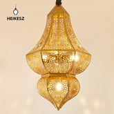 HEIKESZ New Moroccan hollow carving retro exotic Xinjiang characteristic restaurant B & B hotel antique chandelierChandelier, restaurant light, living room light