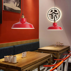 HEIKESZ Red industrial style retro Japanese restaurant hot pot restaurant store shop simple single head lampshade hotel special chandelier