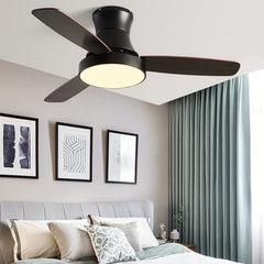 HEIKESZ Nordic Fan Lamp Modern Minimalist Ceiling Fan LED Light Mute Home Decoration Fan Style Ceiling Lamp