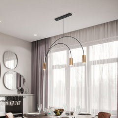 HEIKESZ Luxury Nordic Modern Chandelier Light Creative Arch Dining Table Strip Lamp Internet Celebrity Bar Light