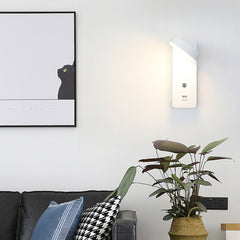 HEIKESZ Modern LED Wall Lamp Touch Dimmer 350° Rotation Adjustable Brightness White Black Gold Bedroom Living Room Ceiling Light Fixtures
