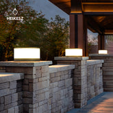 HEIKESZ Solar Powered Outdoor Pillar Light Waterproof Garden Terrace Villa Courtyard Landscape Lighting for Fence Post