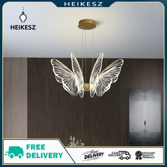 HEIKESZ Nordic designer butterfly chandelier modern simple atmosphere lighting luxury study living room bedroom creative personality lamp lighting fixtures for celling lighting