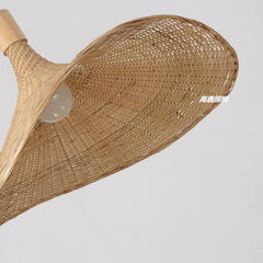 HEIKESZ Cross-border bamboo chandelier New Chinese style tea room rattan art South East Asia Japanese style lamp straw hat lamp staircase bamboo art lamp light fixtures for celling light