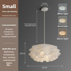 HEIKESZ Nordic Modern Minimalist Creative Flower Internet Celebrity Clothing Store Ins Girl Cozy Restaurant Bedroom Pine Ceiling Light
