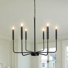 HEIKESZ Simple Luxury American Iron Chandelier Ceiling Light for Living Room Dining Bedroom Farmhouse Balcony Hallway Lighting