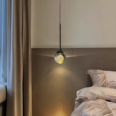 HEIKESZ Modern Minimalist Crystal Pendant Light Luxury Ceiling Lamp for Bedroom Dining Room Living Room Wall Decor