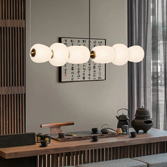 HEIKESZ Modern Minimalist Ceiling Light Long Glass Pendant Lamp Creative Designer Nordic Japanese Style Bar Tea Table Study Room Lighting