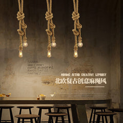 HEIKESZ Vintage Industrial Ceiling Light for Cafe Restaurant Bar Clothing Store with Rope Decoration Retro Style Hanging Lamp