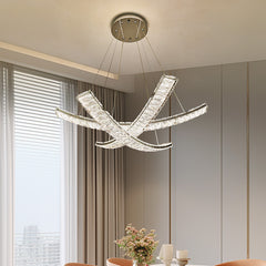 HEIKESZ Luxury Modern Crystal Chandelier Artistic Ceiling Light for Living Room Dining Bedroom Designer Decor