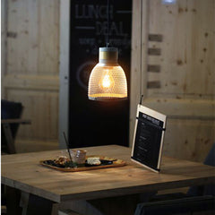 HEIKESZ Vintage Industrial Cement Pendant Light Single Head for Restaurant Cafe Bar Dining Table Lighting Decor
