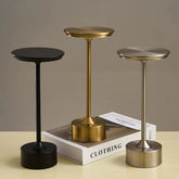 HEIKESZ UFO Table Lamp Iron Charging Touch Bedside Desk Lamp for Bedroom Restaurant Ambience Light