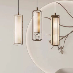 HEIKESZ New Chinese Style Bamboo Chandelier Candle Zen Light for Tea House Restaurant Hotel Decoration
