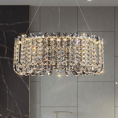 HEIKESZ Luxury Ceiling Light Nordic Crystal Chandelier Modern Minimalist Living Room Dining Lamp High End Hotel Lobby Decoration Main Light