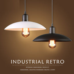 HEIKESZ Industrial Vintage Ceiling Light Retro Pendant Lamp for Cafe Restaurant Bar Single Head Iron Cover Lighting Fixture