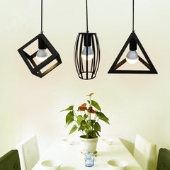 HEIKESZ Nordic Simple Chandelier Restaurant Coffee Shop Creative Wrought Iron Small Droplight Bar Snack Milk Tea Shop Single Head Special Offer Light LED Light for Bedroom Night Aesthetic Room Lamp
