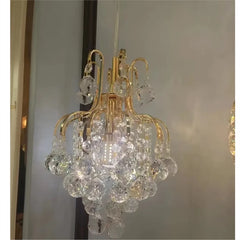 HEIKESZ French light luxury crystal small chandelier fruitful modern simplicity high sense porch aisle bedroom bedside lamp light fixtures for celling light