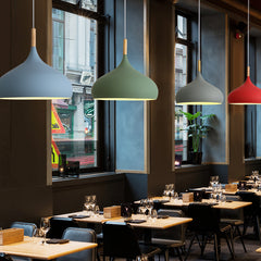 HEIKESZ Food chandelier single head Nordic simple Zhongshan lamps and lanterns Food store commercial retro chandelier Industrial style restaurant small chandelier