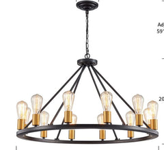 HEIKESZ American retro wrought iron chandelier hotel villa restaurant engineering light living room light balcony hot-selling lamps Chandelier, restaurant light, living room light