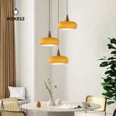 HEIKESZ Nordic creative persimmon chandelier retro Japanese Bauhaus restaurant bar chandelier simple study bedroom hanging lamp light fixtures for celling lights
