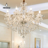 HEIKESZ French Chandelier Crystal Ceiling Light Modern Simple Living Room Bedroom Study European Restaurant Hotel Lobby Lighting Fixture